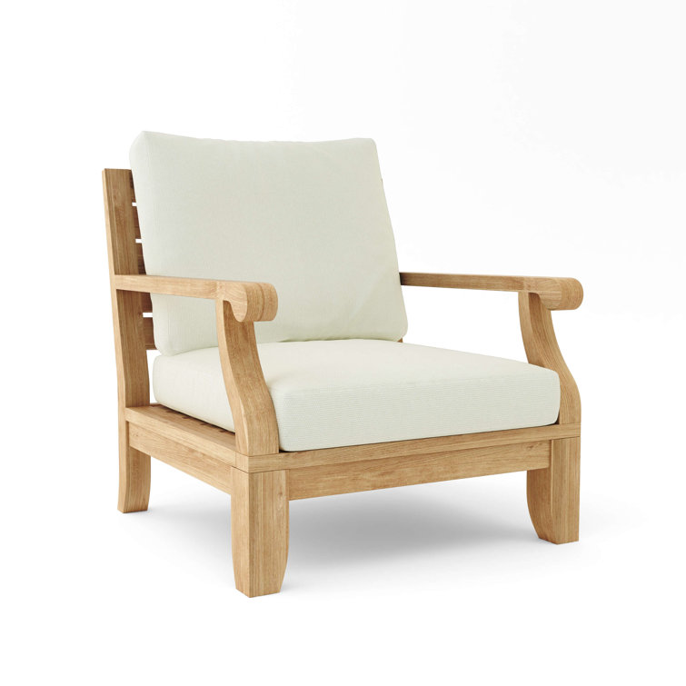 Riviera 5-Piece Teak Outdoor Conversation Set with Gray Cushions