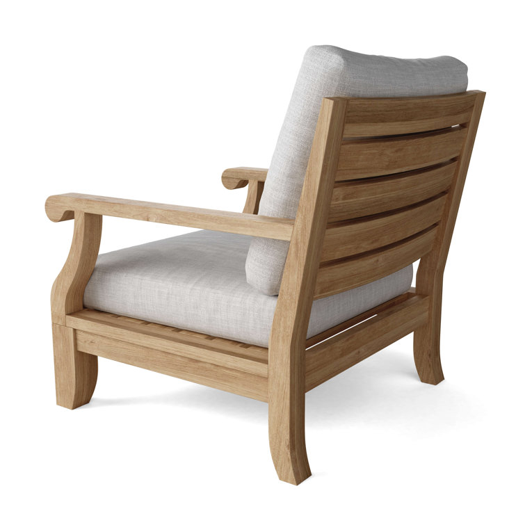 Riviera 5-Piece Teak Outdoor Conversation Set with Gray Cushions