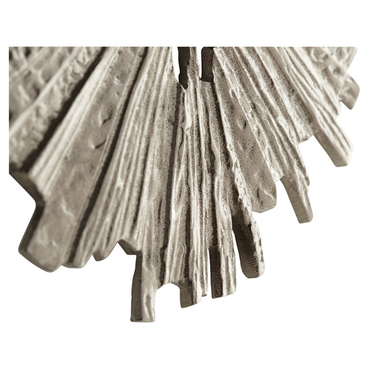 Cadabra Antique Nickel 14" Modern Abstract Metal Wall Decor