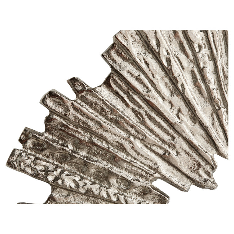 Cadabra Antique Nickel 14" Modern Abstract Metal Wall Decor