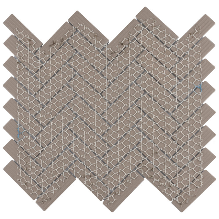 Metro Brick Herringbone Matte White Porcelain Mosaic Tile