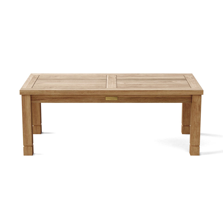 South Bay Teak 3-Piece Outdoor Conversation Set with Gray Cushions