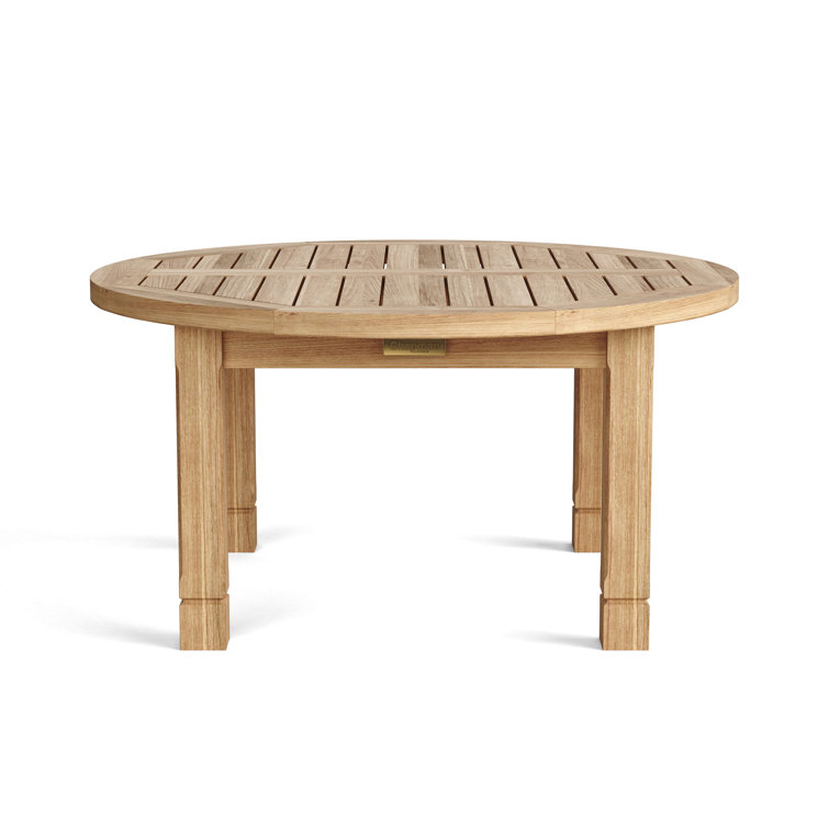 South Bay Natural Finish Solid Wood Round Outdoor Coffee Table