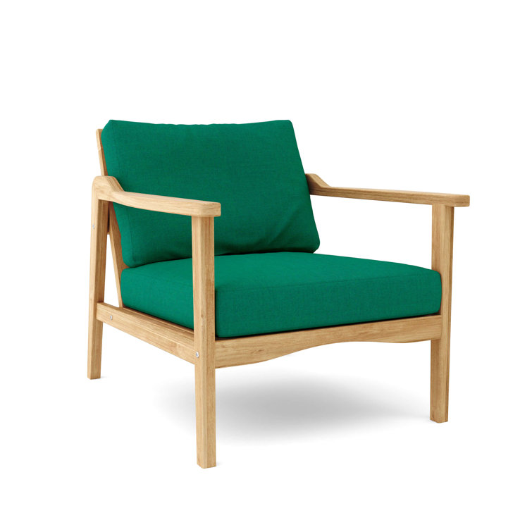 Amalfi 36" Teak Outdoor Lounge Chair with Cushions