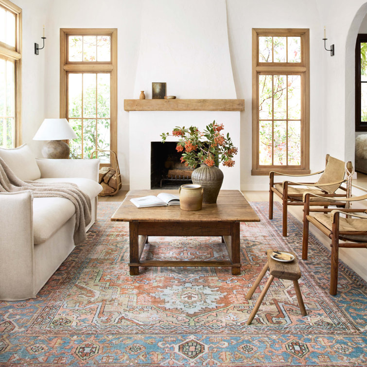 Terracotta Sky Traditional Trellis 7'6" x 9'6" Hand-knotted Area Rug