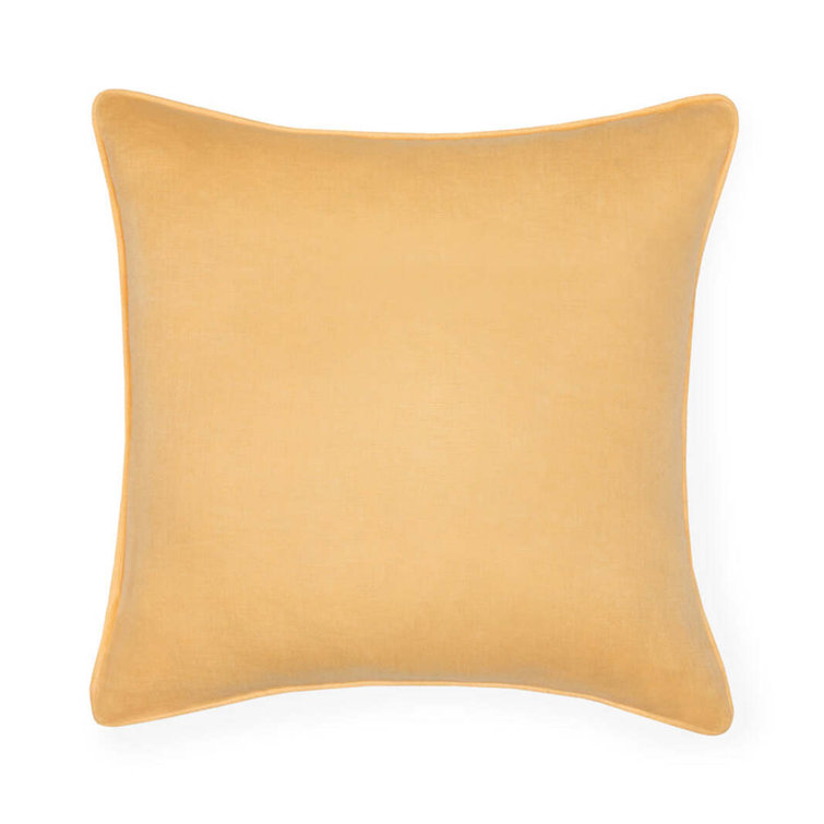 Sand and Apricot Square Feather Throw Pillow