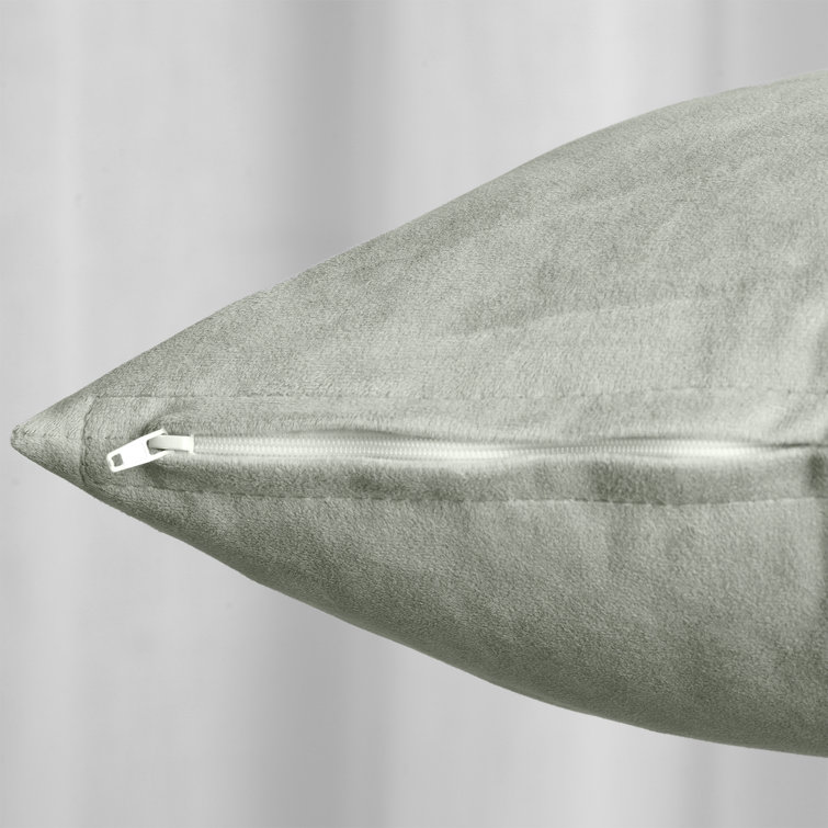 Silver Grey Modern Polyester Euro Cushion Covers Set