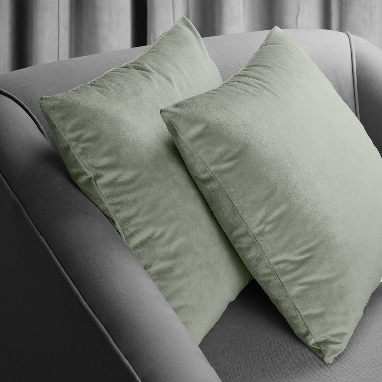 Silver Grey Modern Polyester Euro Cushion Covers Set