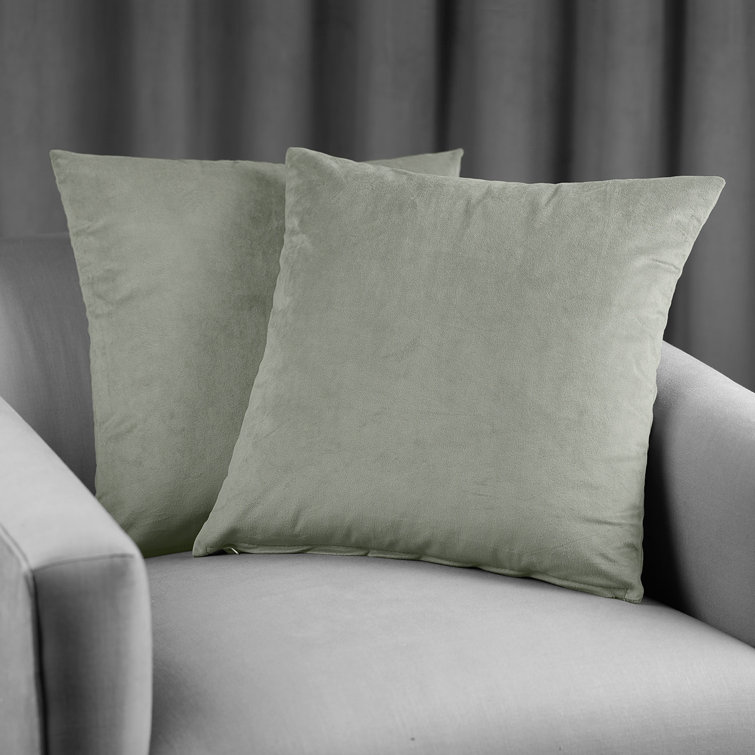 Silver Grey Modern Polyester Euro Cushion Covers Set