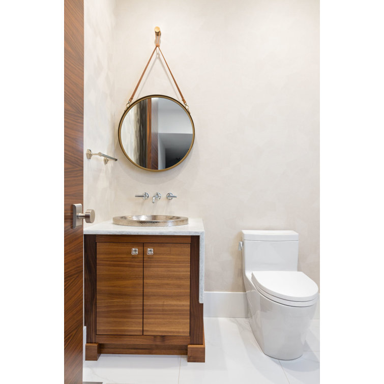 Brushed Nickel Hand Hammered Oval Copper Drop-In Sink