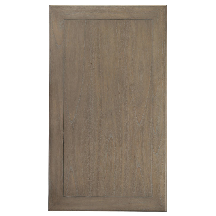 Gray Brown Hardwood Transitional Bar Cabinet