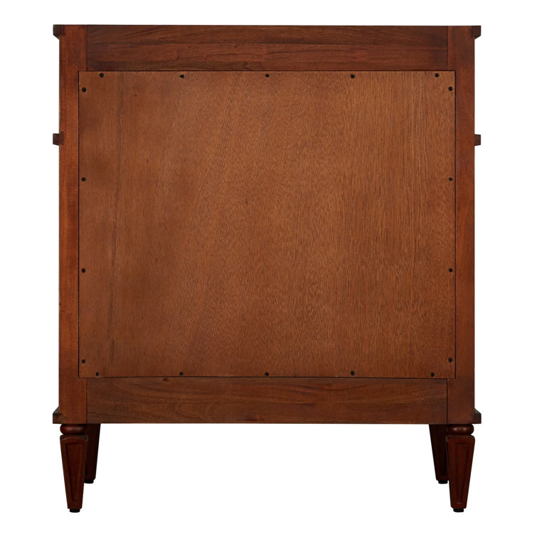 Antique Brown Wood Single Bathroom Vanity with Arctic White Quartz Top