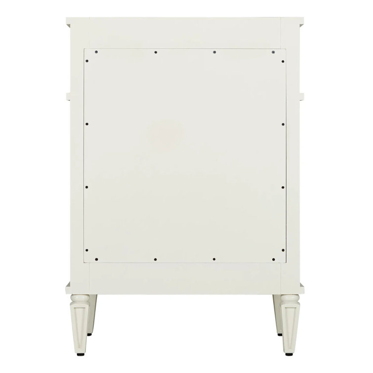 Soft White 24" Single Bathroom Vanity with Carrara Marble Top