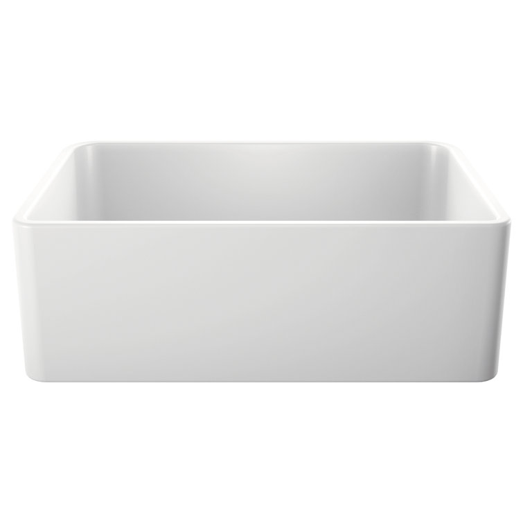 Cerana 30" White Fireclay Single Bowl Farmhouse Sink