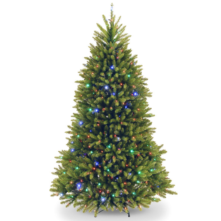 7-Foot Green Fir Christmas Tree with Dual Color LED Lights