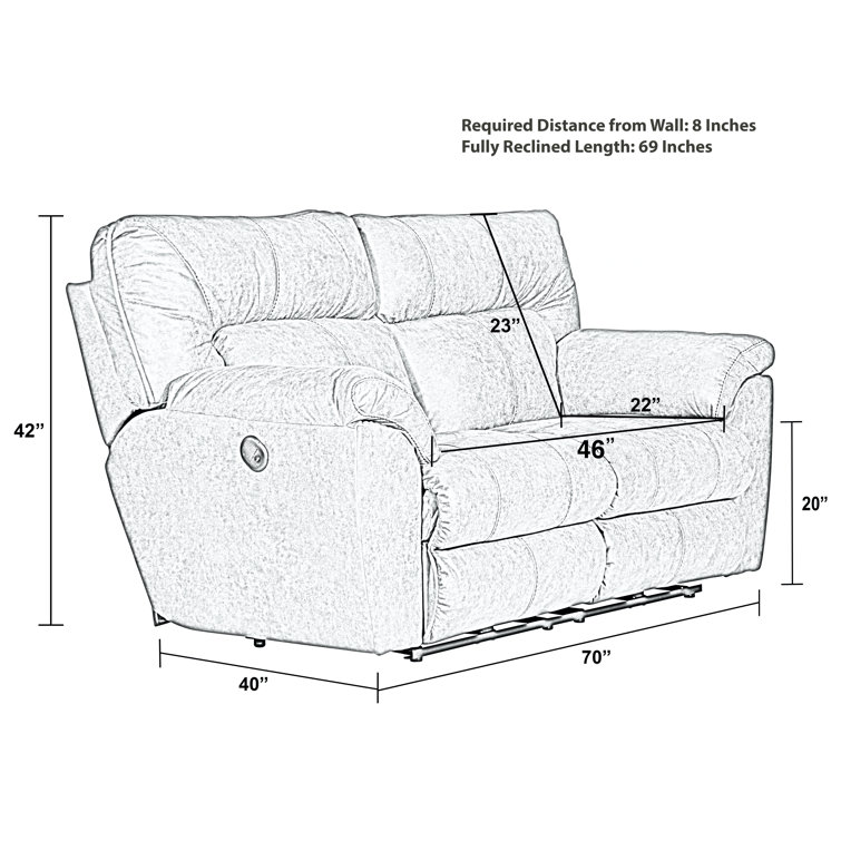 70" Brown Faux Leather Power Reclining Loveseat