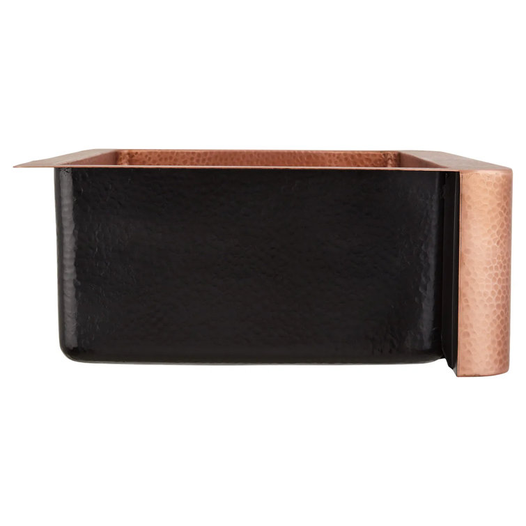 Fiona 36'' Hammered Copper Farmhouse Kitchen Sink
