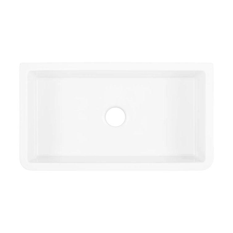 Grigham 33" White Fireclay Spacious Farmhouse Kitchen Sink