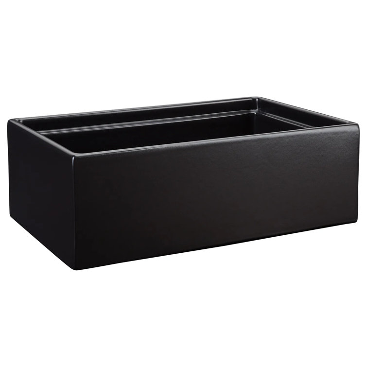 30'' Black Fireclay Farmhouse Kitchen Sink