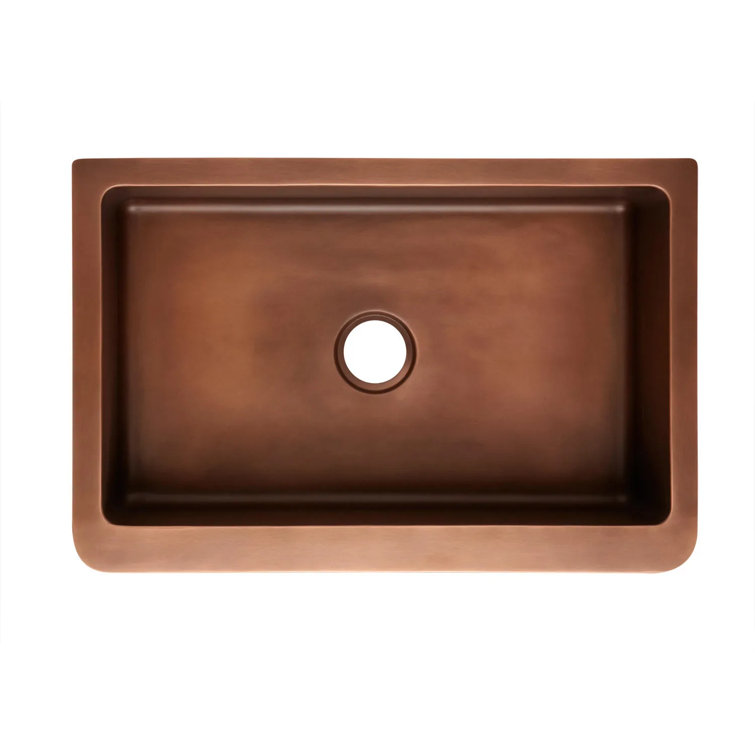 33'' Copper Farmhouse Apron Front Kitchen Sink