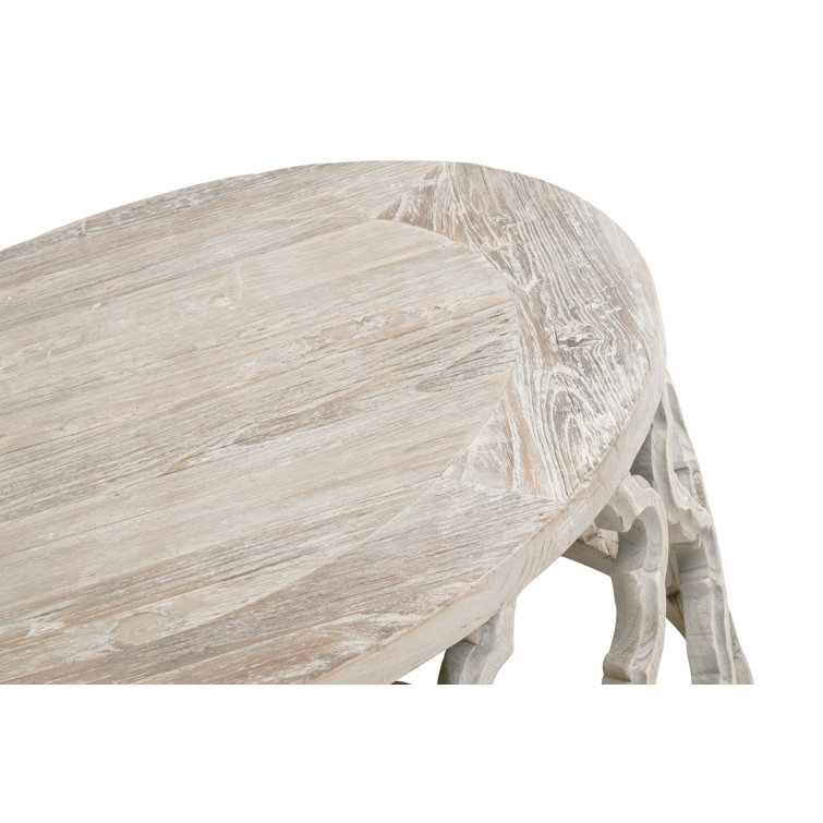 Traditional Round Brown Wood Occasional Coffee Table