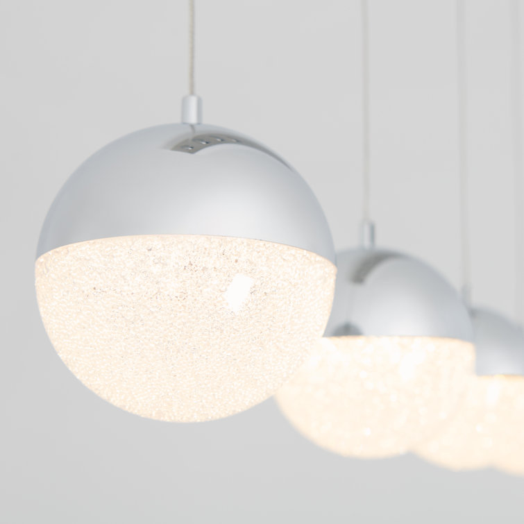 Sparkle Chrome 4-Light LED Globe Pendant