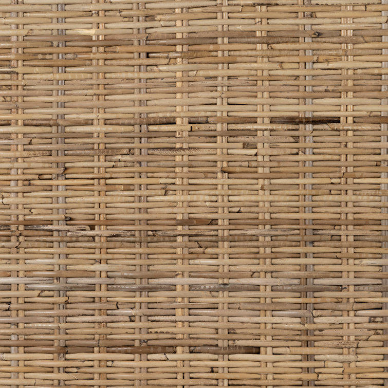 Queen White Washed Rattan Wicker Headboard