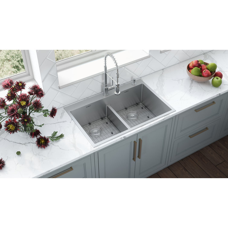 Ruvati 36-inch Stainless Steel Double Bowl Kitchen Sink