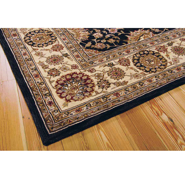 Ivory Silk & Wool Handmade Tufted Rectangular Plush Rug