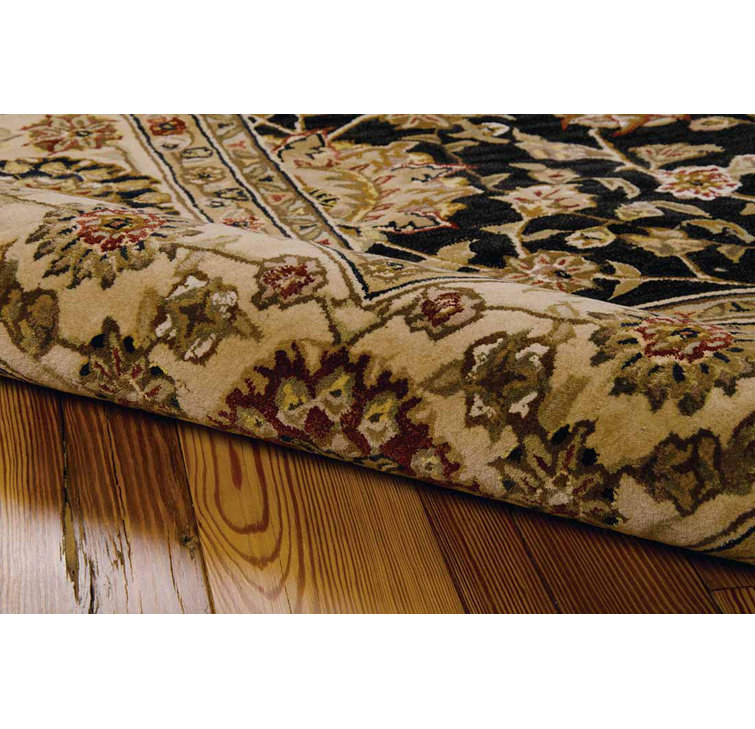 Ivory Silk & Wool Handmade Tufted Rectangular Plush Rug