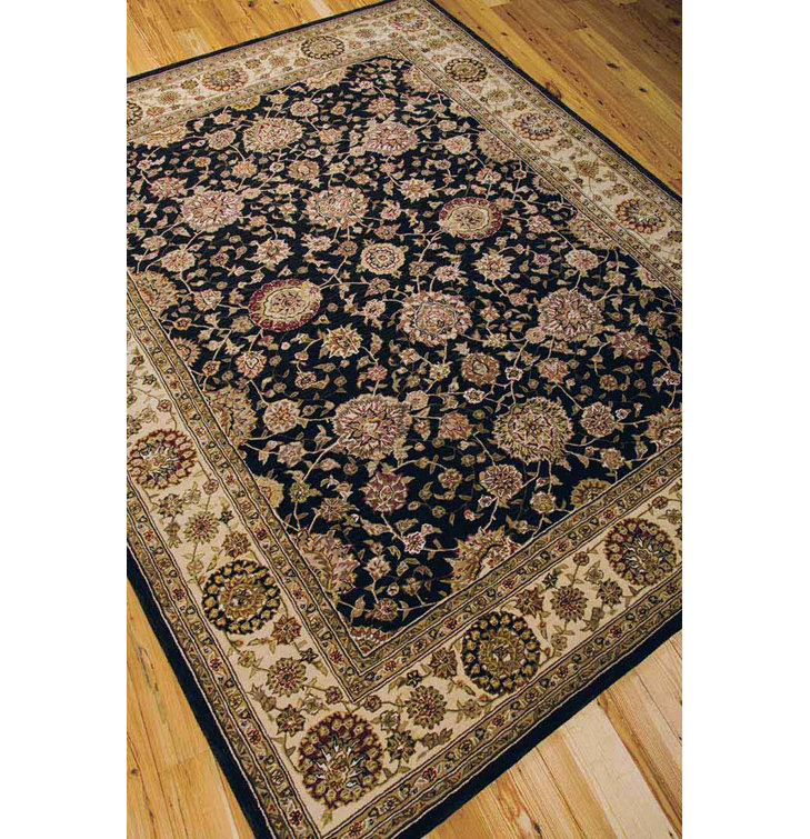 Ivory Silk & Wool Handmade Tufted Rectangular Plush Rug
