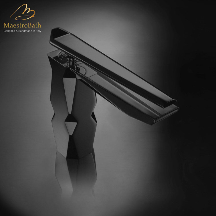 Ikon Luxury Spanish Black Chrome Geometric Bathroom Faucet