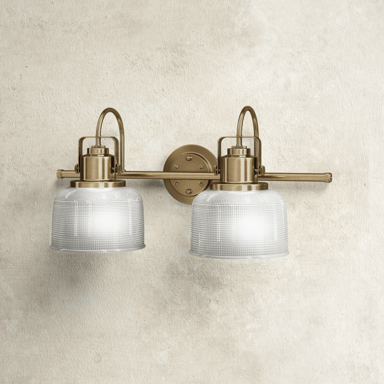 Archie Vintage Brass 17" Dimmable 2-Light Vanity Fixture