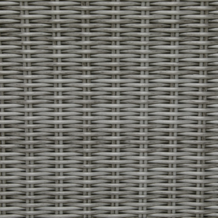 Transitional Gray Aluminum & Resin Wicker Outdoor Fire Pit Bar Table