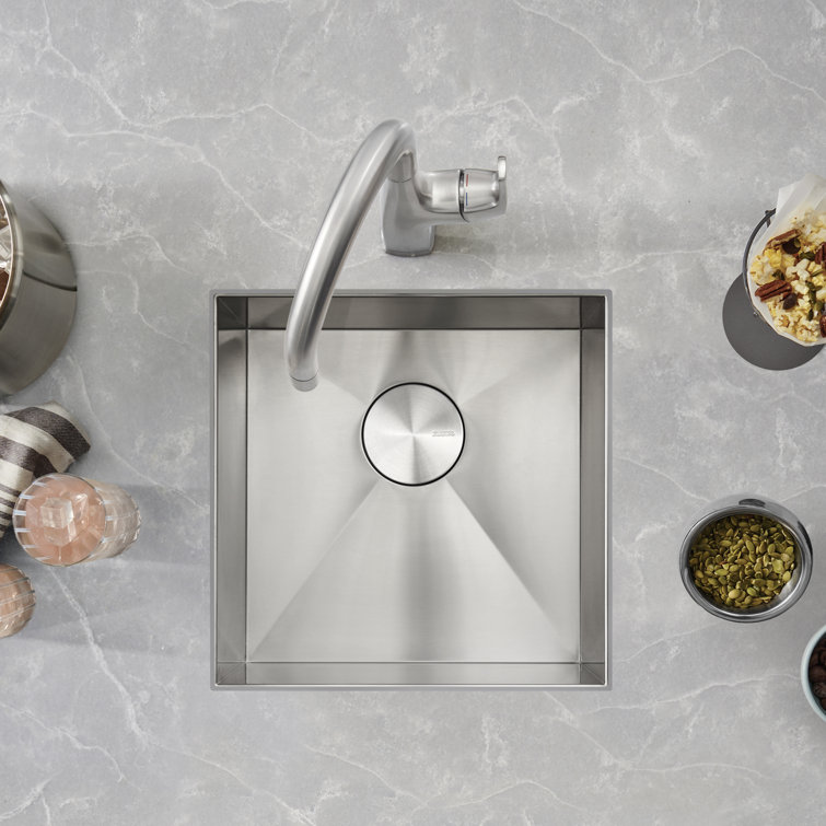 Quatrus 17'' Stainless Steel Undermount Bar Sink