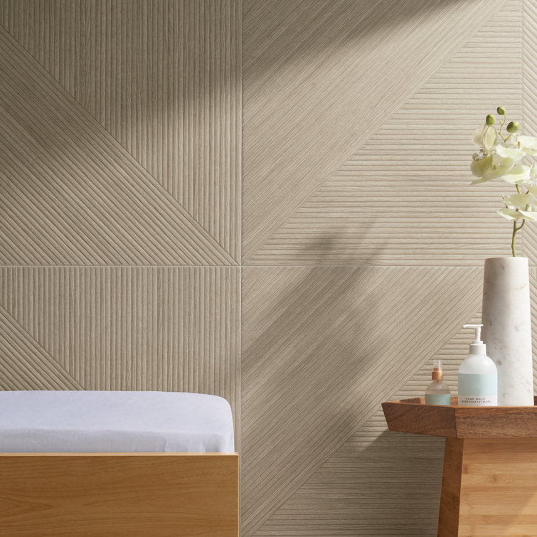 Large Matte Oak Porcelain Wood Look Wall Tile
