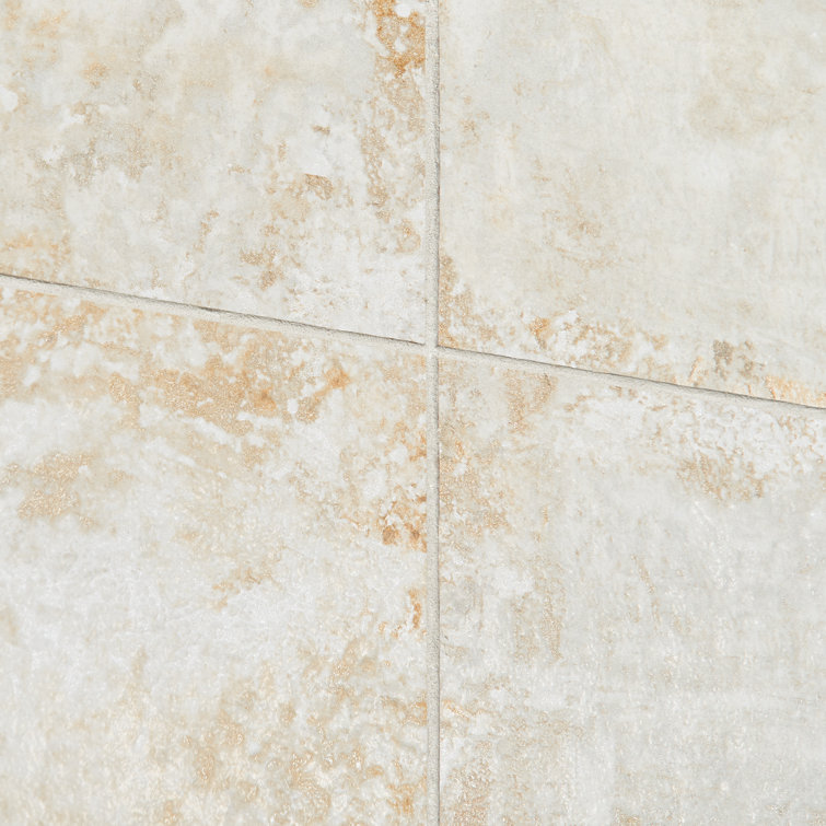 Large Format Beige Matte Porcelain Stone Look Floor and Wall Tile