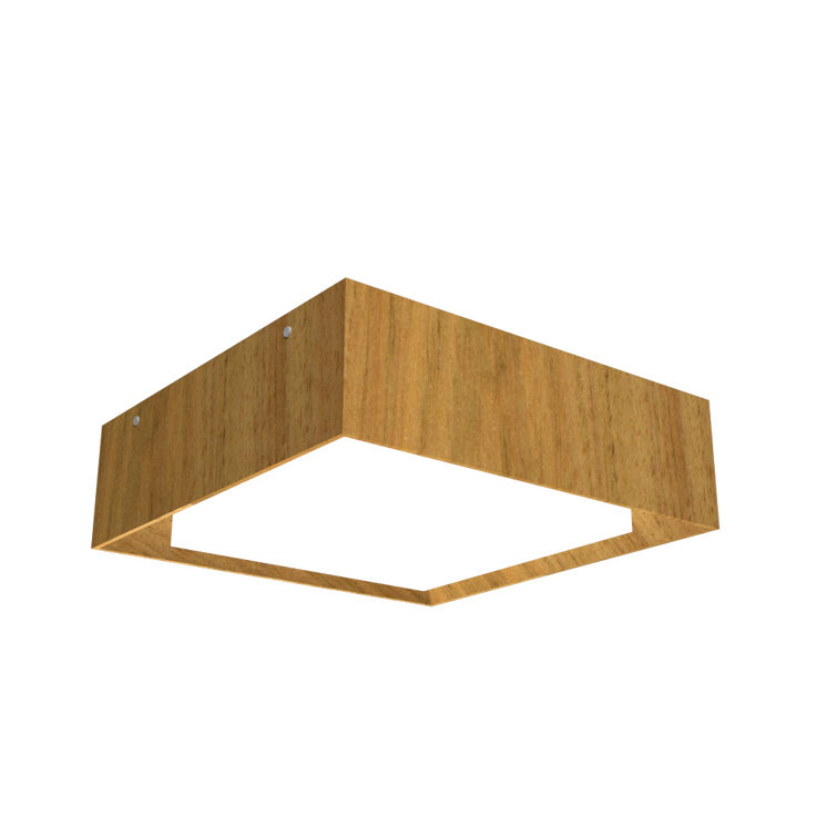 Blonde Freijo Teak LED Flush Mount Light