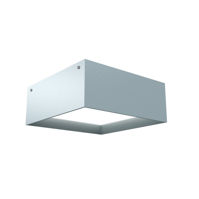 Imbuia Wood LED Square Flush Mount Light