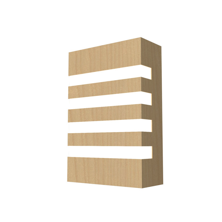 Maple Wood LED Wall Sconce with Imbuia Finish