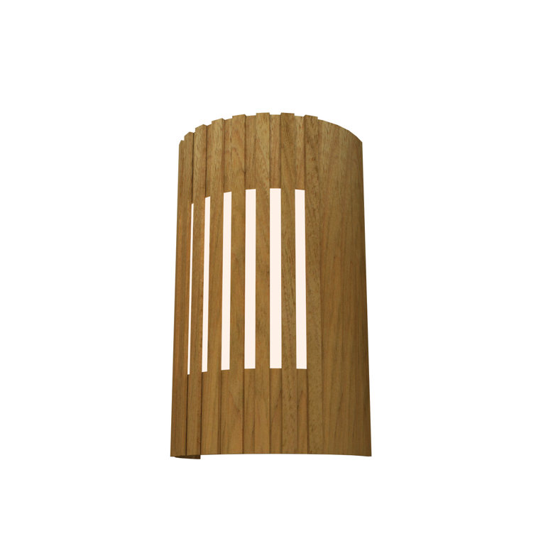 Louro Freijo Wood Slatted Modern Wall Sconce