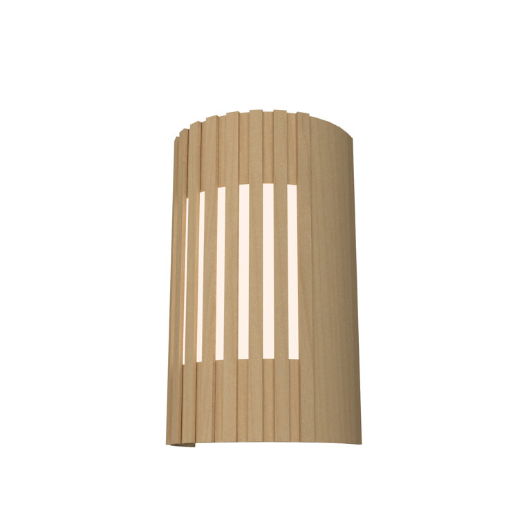Maple Slatted Modern Direct Wired Sconce