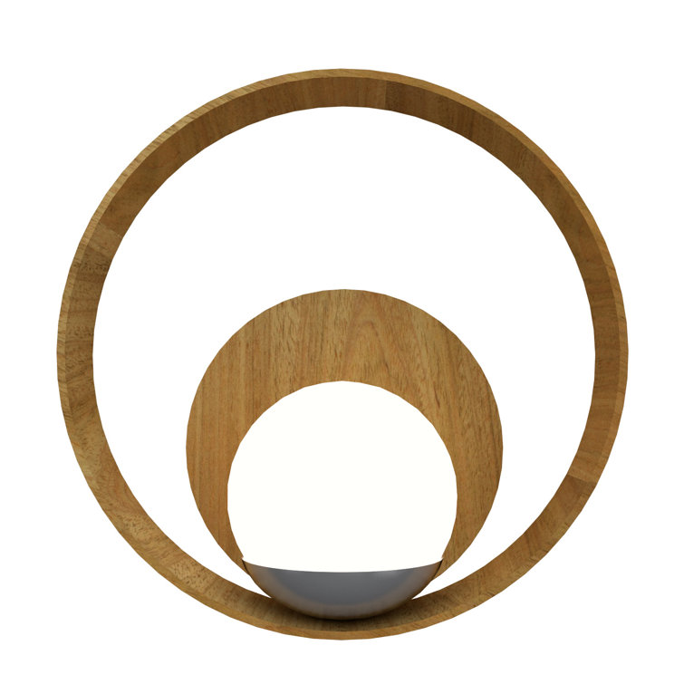 Louro Freijó Wood and Frosted Glass LED Wall Sconce