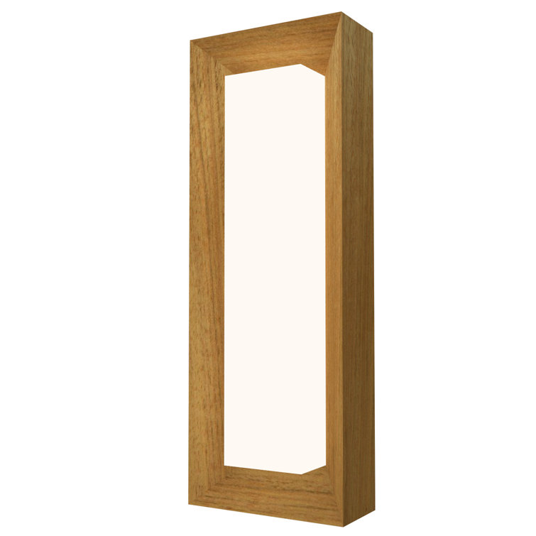 Natural Wood Veneer Rectangular Wall Sconce