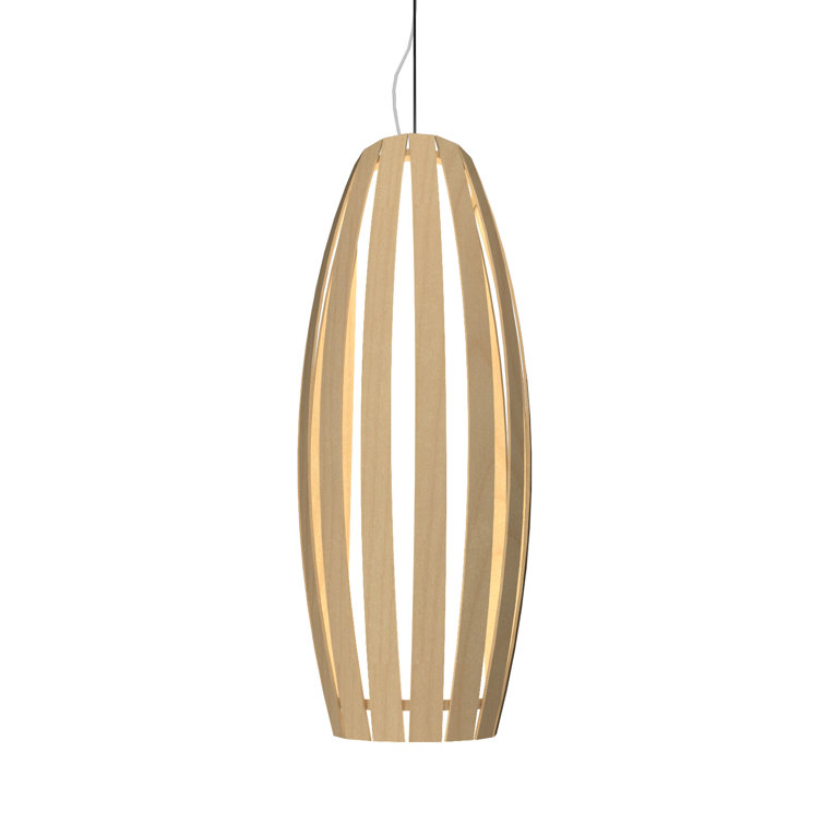 Maple and Silver Mini Geometric LED Pendant Light