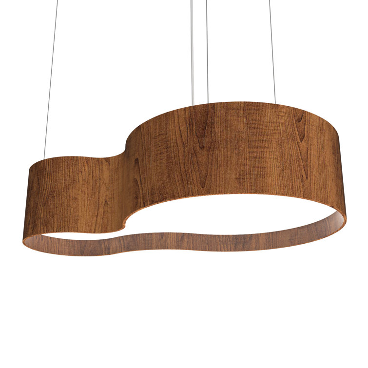 Imbuia Finish Organic LED Pendant Light