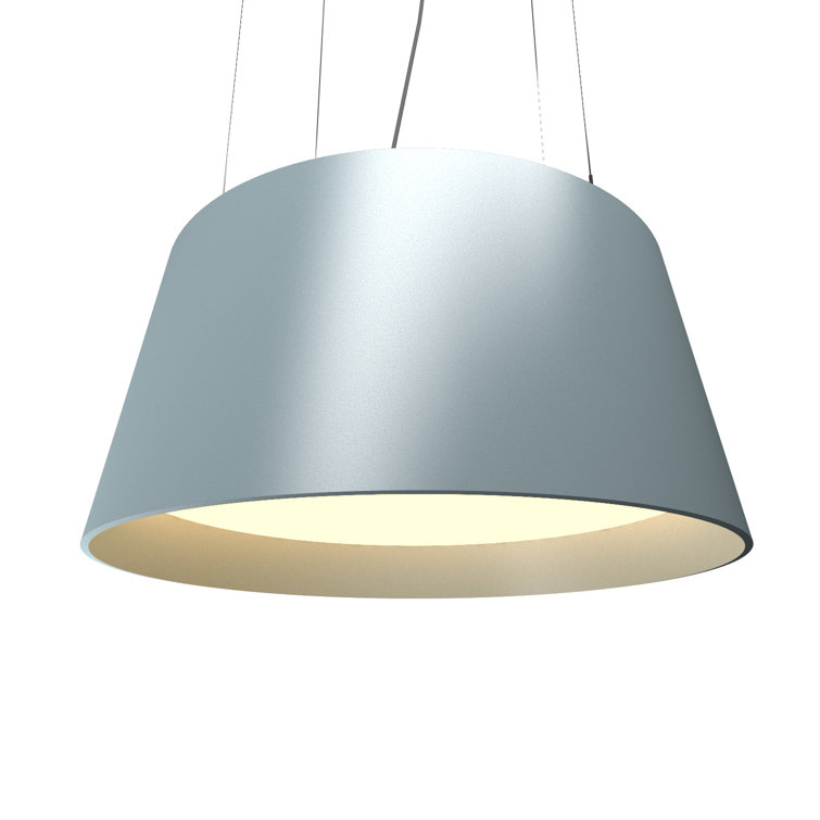 Imbuia Wood LED Drum Pendant Light