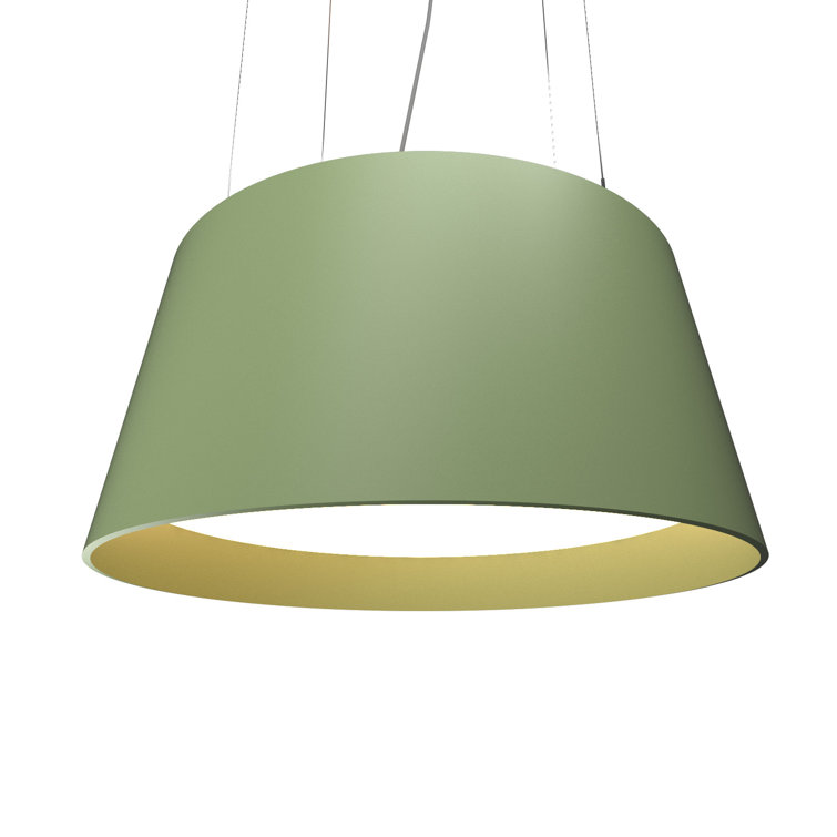 Imbuia Wood LED Drum Pendant Light