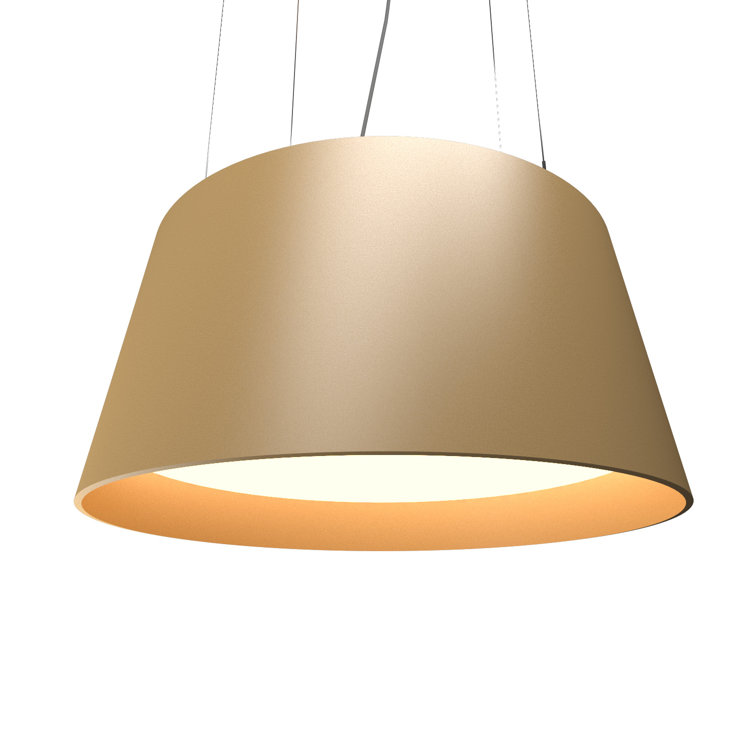 Imbuia Wood LED Drum Pendant Light