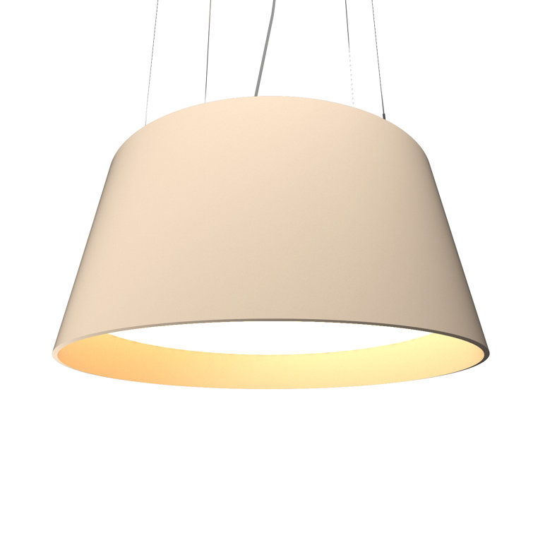 Imbuia Wood LED Drum Pendant Light